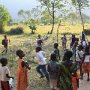 It's possible to play Volleyball in front of the school-building.